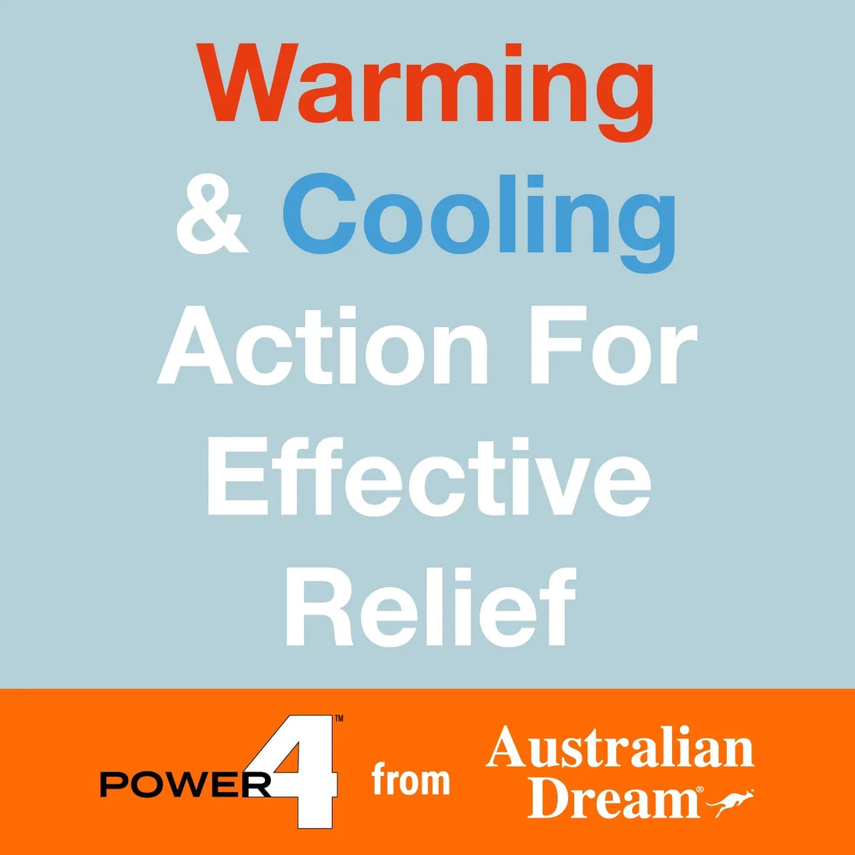 Power 4 - Muscle and Joint Pain Relief Cream - Powerful Topical Pain Relief Cream with Warming & Cooling Sensations - 4oz Jar - By Australian Dream