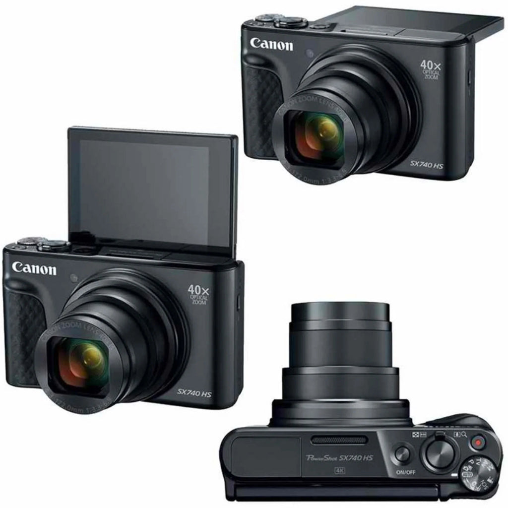PowerShot SX740 HS 20.3MP Digital Camera Black with 64GB Memory card