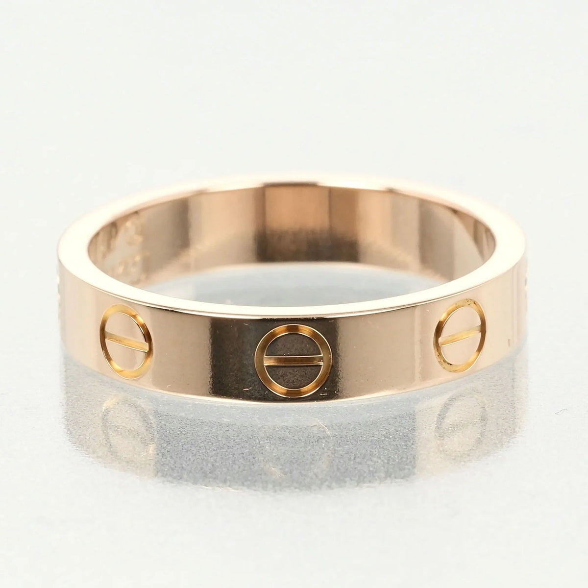 3.6g I132124020 (Good). Pre-Owned Cartier Love Wedding Ring Size 9, K18 PG Pink Gold, Approx