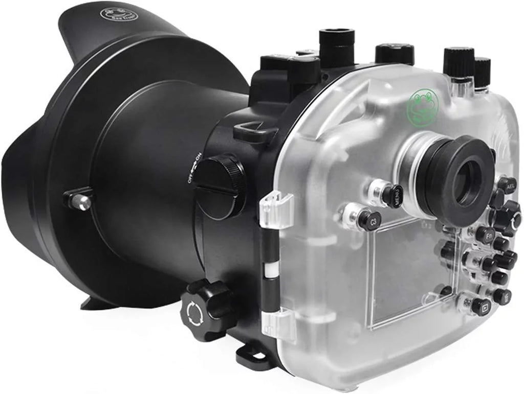 Seafrogs [40M/130FT] Underwater Housing Waterproof Case w/ 6 Inch Dome Port Kit for  A7R IV A7R4 ILCE-7R IV suitable with  FE 16-35mm F/4 28-70mm F3.5-5.6, 12-24mm F4 G Lens-Black