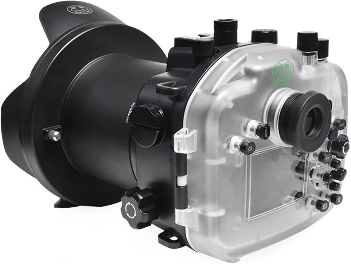 Seafrogs [40M/130FT] Underwater Housing Waterproof Case w/ 6 Inch Dome Port Kit for  A7R IV A7R4 ILCE-7R IV suitable with  FE 16-35mm F/4 28-70mm F3.5-5.6, 12-24mm F4 G Lens-Black