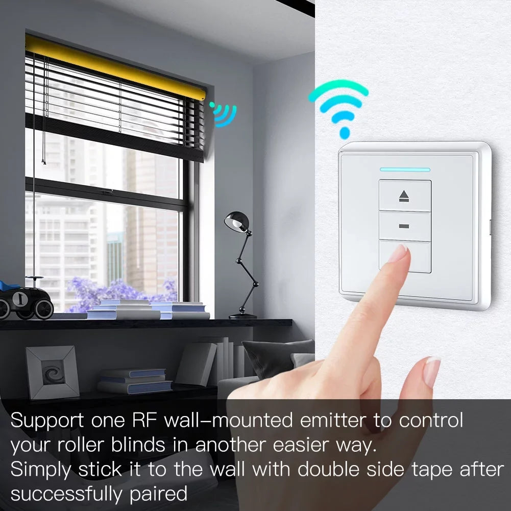 Pinnaco Automatic 25mm Smart Tubular Roller Blinds Motor Battery Powered Built-in Receiver RF433 Remote Control for 38mm Tube