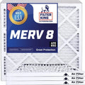 Filter King 16x22.5x1a Air Filter | 4-PACK | MERV 8 HVAC Pleated A/C Furnace Filters | MADE IN USA | Actual Size: 16 x 22.5 x .75"