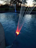 Magic Pool Fountain Day/Night Multicolor LED liquid Powered Easy to Install Swimming Pool Fountain with Pool Jet and Color Changing Light Bulb