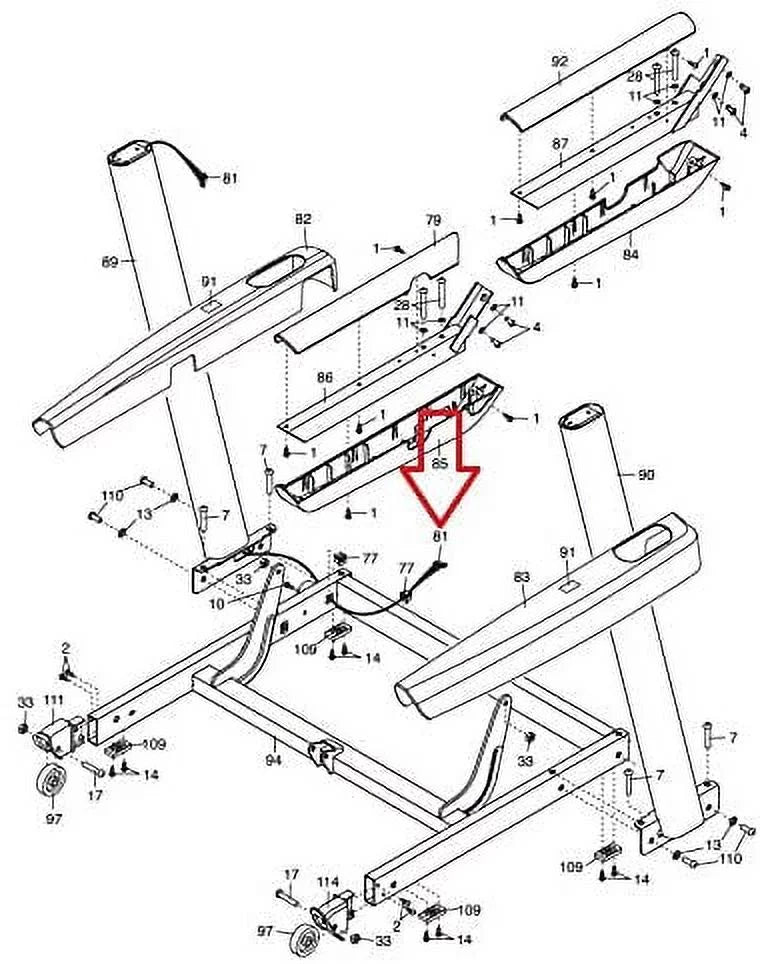 Upright Wire Harness 310717 Works with Proform FreeMotion NordicTrack Lifestyler Treadmill. Icon Health & Fitness, Inc