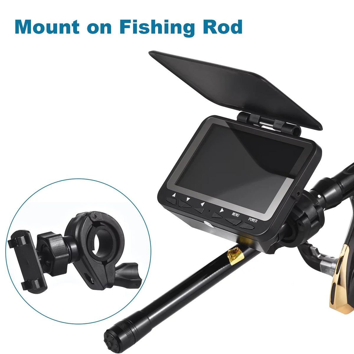 Dcenta 15M/30M 1200TVL Underwater Fishing Camera Fish Finder 4.3'' LCD  8PCS IR LED Night Vision Camera for Ice ship Fishing