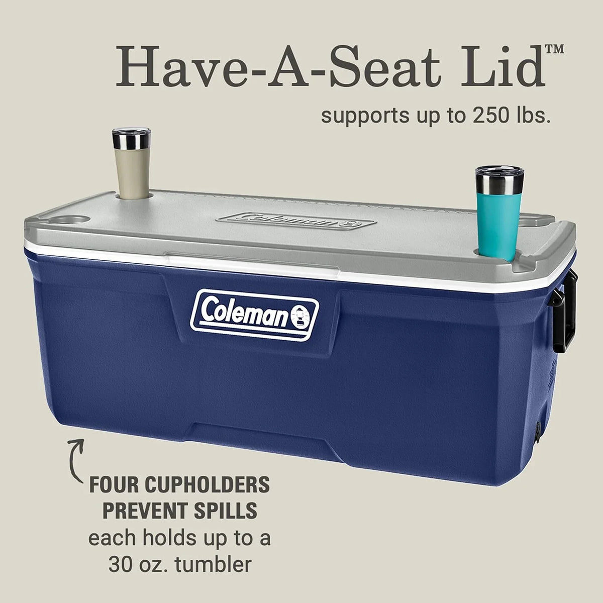 YANPO 316 Series Insulated Portable Cooler with Heavy Duty Handles, Leak-Proof Outdoor Hard Cooler Keeps Ice for up to 5 Days, outstanding for Beach, Camping, Tailgating, Sports, & More