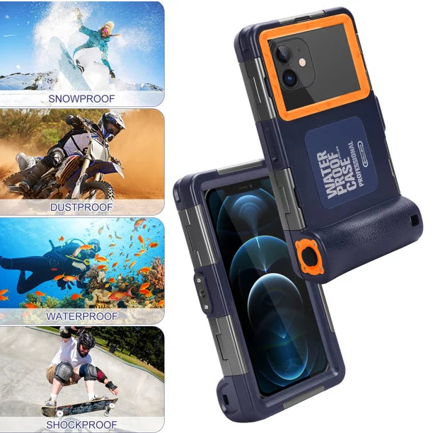 UrbanX Professional [15m/50ft] Swimming Diving Surfing Snorkeling Photo Video Waterproof Protective Case Underwater Housing for  Eluga A2 And all Phones Up to 6.9 Inch LCD with Lanyard