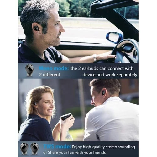Wireless TWS Headphones for  Galaxy A12 A32 A42 A52 A72 5G Phones - Earbuds Earphones True Wireless Stereo Headset Hands-free Mic V9Z suitable With Galaxy A12 A32 A42 A52 A72 5G Models