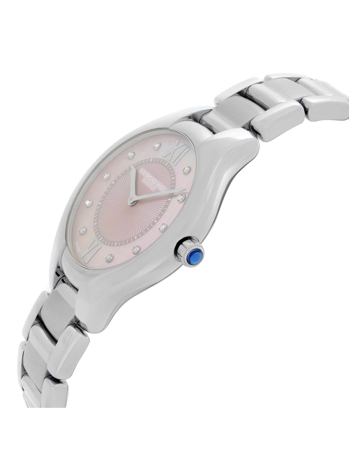 Raymond Weil Noemia Steel Diamond Pink MOP Dial Ladies Watch 5132-ST-00986