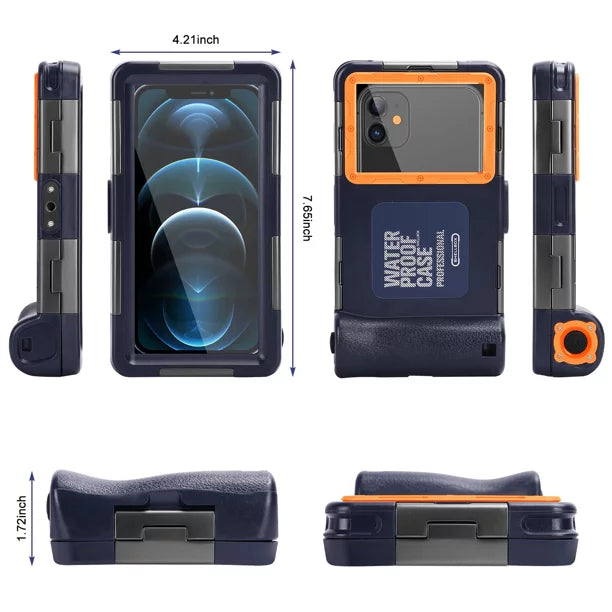 UrbanX Professional [15m/50ft] Swimming Diving Surfing Snorkeling Photo Video Waterproof Protective Case Underwater Housing for  Eluga A2 And all Phones Up to 6.9 Inch LCD with Lanyard