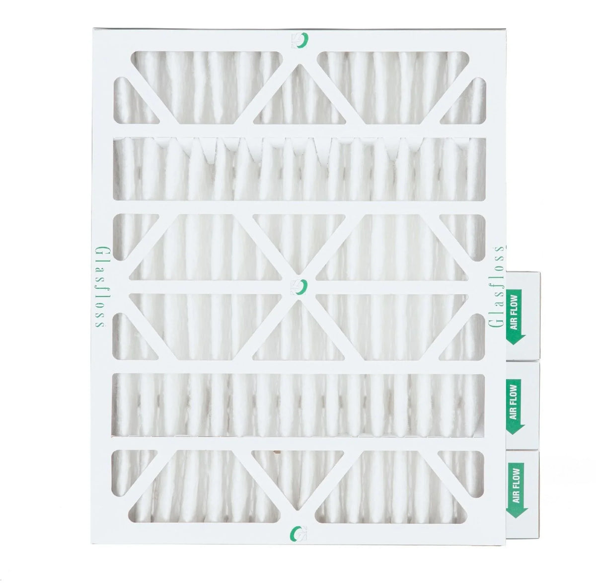 Exact Size: 19-3/8 x 23-3/8 x 3-3/4. Box of 4. Glasfloss ZL 20x24x4 MERV 10 Pleated AC Furnace Air Filters