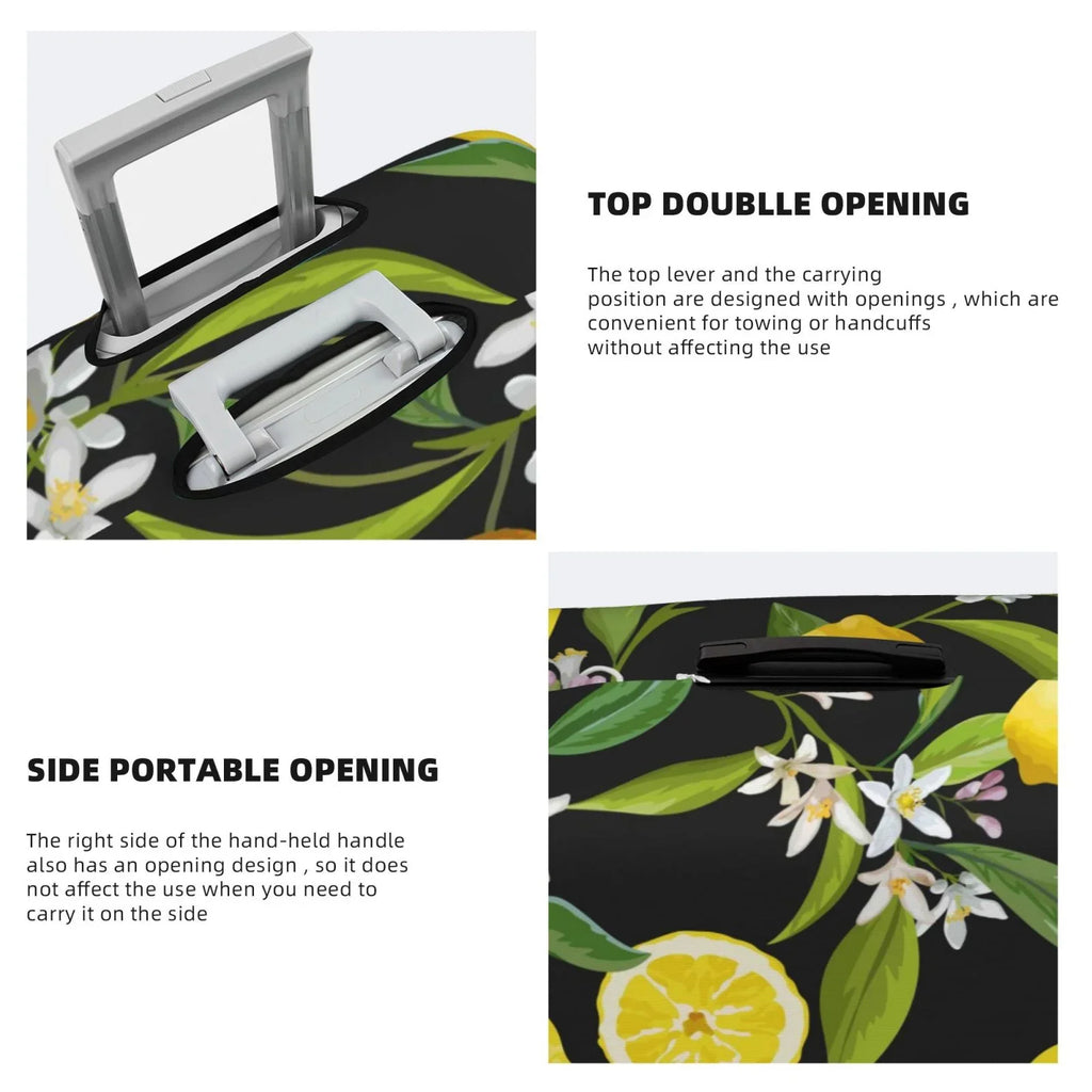 Adobk Lemon Fruits Flowers Leaves Luggage Protector Suitcase shield, Stretch Suitcase shield, Washable Luggage Covers For Suitcase For Women And Men, Travel Accessories-Small