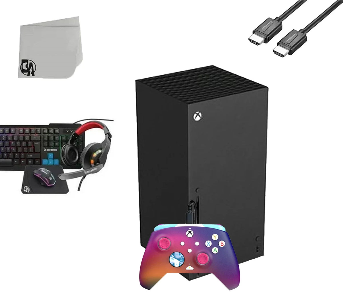 Pre-Owned  Xbox Series X Black 16GB Ram Gaming Console + 4in1 BOLT AXTION Bundle (Refurbished: Good)