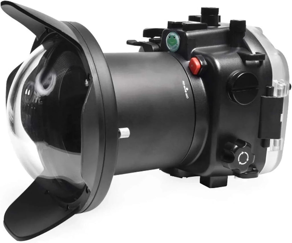Seafrogs [40M/130FT] Underwater Housing Waterproof Case w/ 6 Inch Dome Port Kit for  A7R IV A7R4 ILCE-7R IV suitable with  FE 16-35mm F/4 28-70mm F3.5-5.6, 12-24mm F4 G Lens-Black