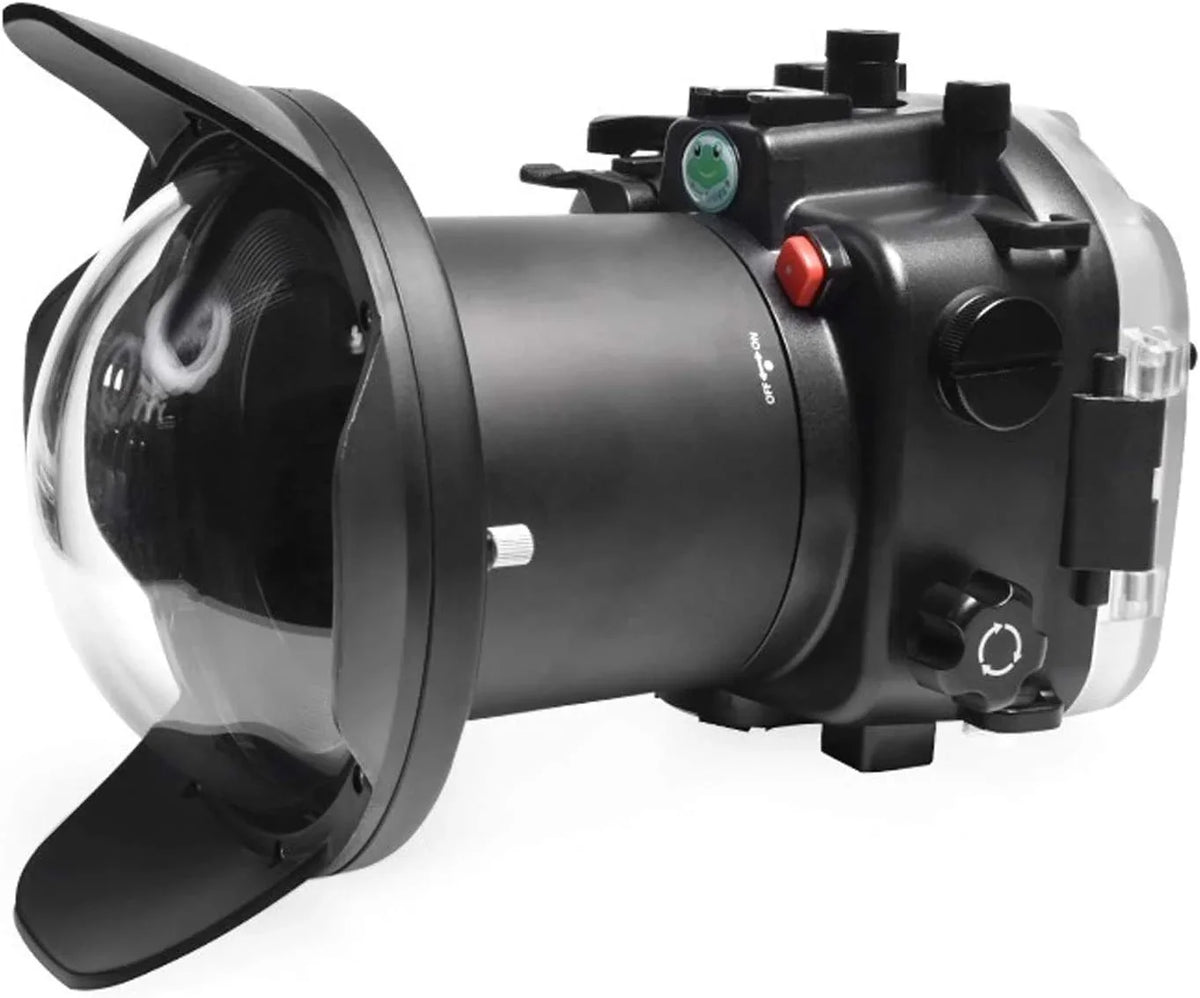 Seafrogs [40M/130FT] Underwater Housing Waterproof Case w/ 6 Inch Dome Port Kit for  A7R IV A7R4 ILCE-7R IV suitable with  FE 16-35mm F/4 28-70mm F3.5-5.6, 12-24mm F4 G Lens-Black