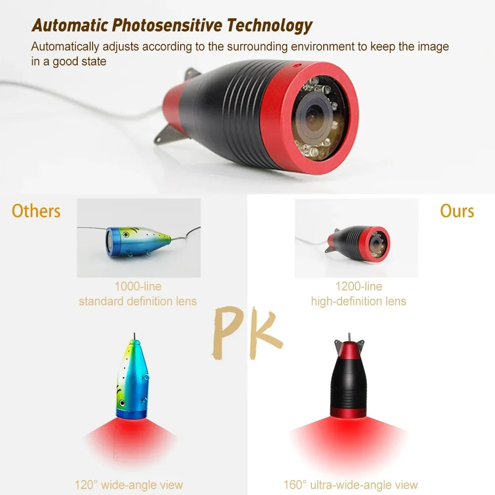 Erchang Undersea camera,Camera craft Lake Sea Inch Monitor vessel Fish 7 Inch Camera Portable Fish Portable Fish 7 Monitor ship Lake 7 Inch Monitor