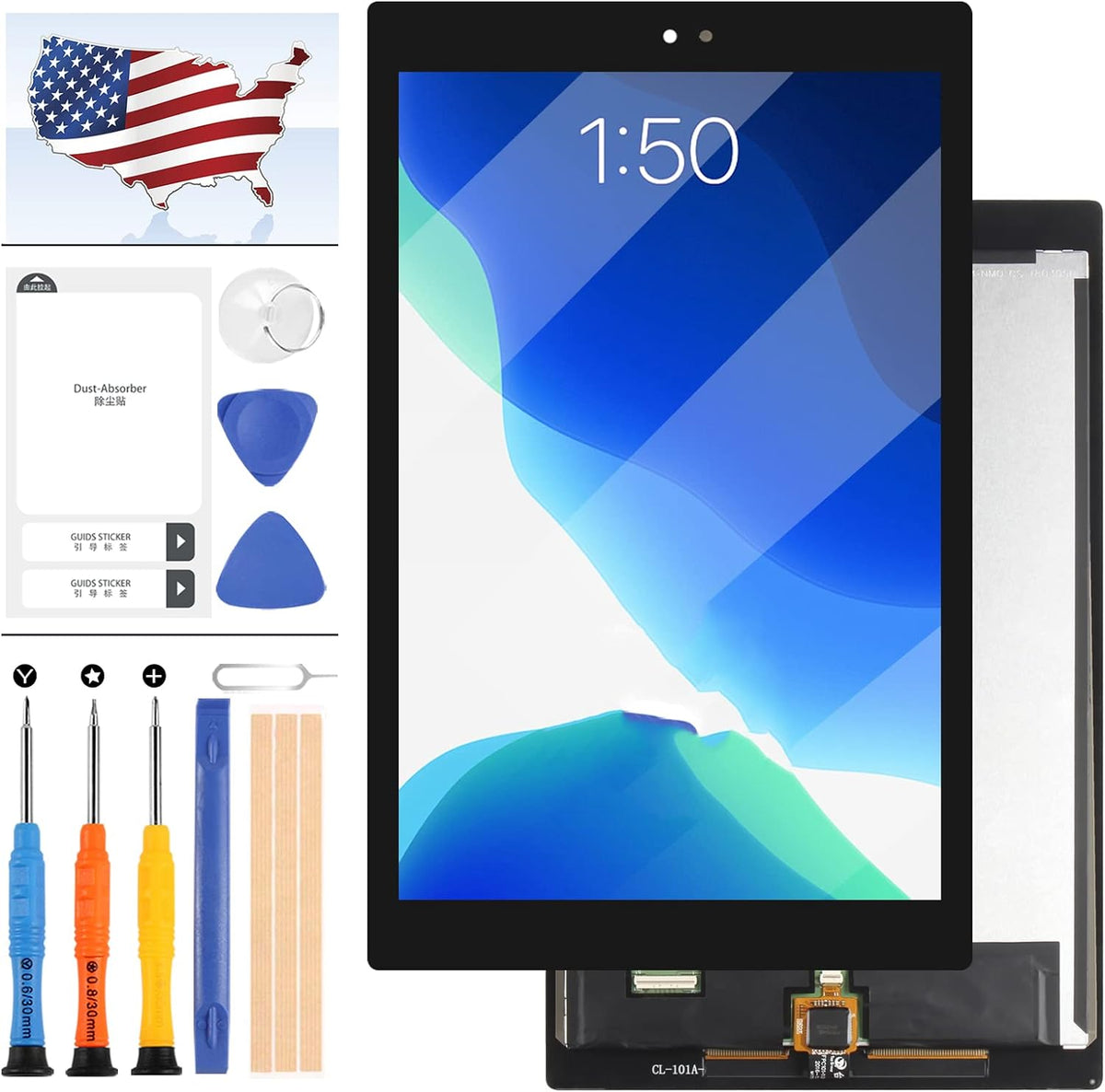 LCD Screen Replacement for Amazon Kindle Fire HD 10 7th Gen SL056ZE 2017 Version 10.1 LCD Display Touch Screen Digitizer Assembly with Tools