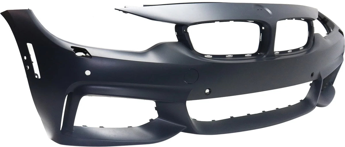 Front BUMPER shield appropriate For  4-SERIES 2014-2018 Primed with M Sport Line with HLW PDC Sensor Holes/IPAS/Cam Conv/Coupe/HB - CAPA