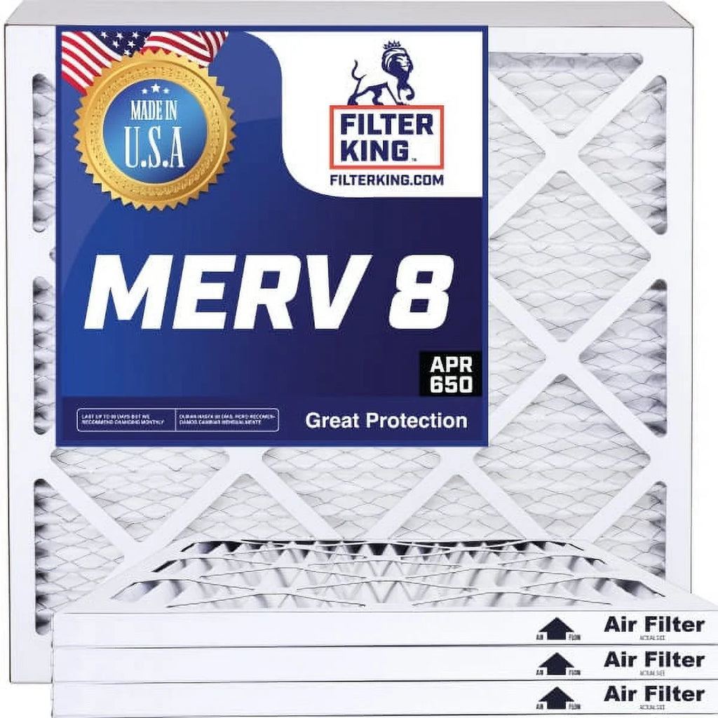 Filter King 28x9.5x1 Air Filter | 4-PACK | MERV 8 HVAC Pleated A/C Furnace Filters | MADE IN USA | Actual Size: 28 x 9.5 x .75"
