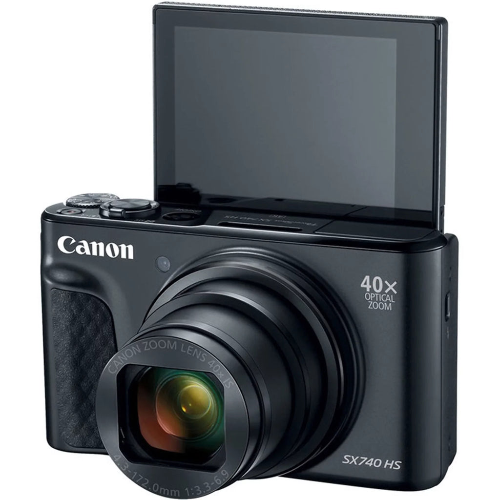 PowerShot SX740 HS 20.3MP Digital Camera Black with 64GB Memory card