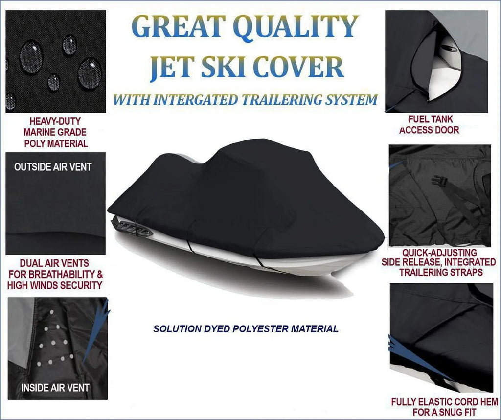 BLACK 600 DENIER JetSki wrap matching for Bombardier Sea Doo Sea-Doo SP 1993 1994 1995 1996 1997 1998 Watercraft Jet Ski PWC wrap 1 Seater