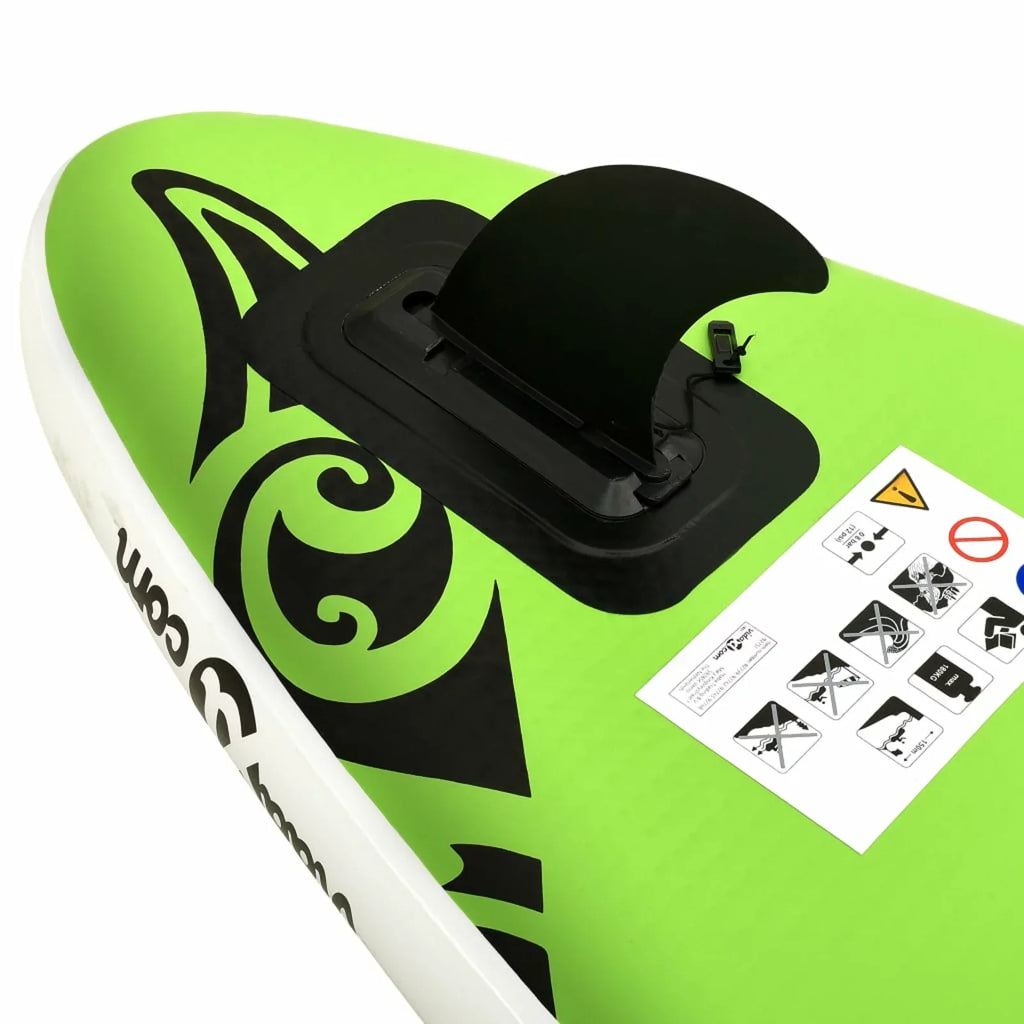 Dcenta Inflatable Paddleboard Set Beach Surfing Board with Oar, Fin, Hand Pump,  Kit and Carrying Bag Surfboard for Adults 144.1 x 29.9 x 5.9 Inches (L x W x H)