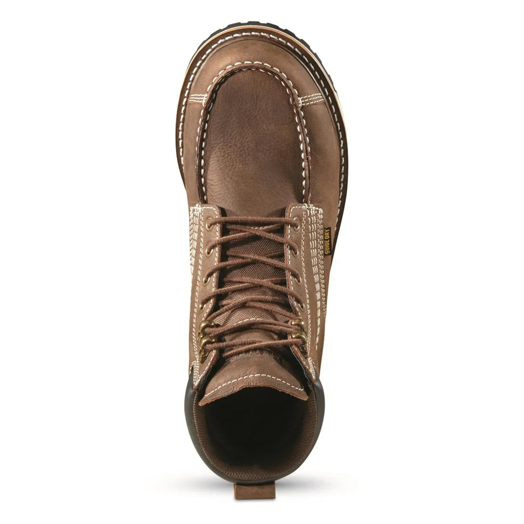 Guide Gear Rugged Timber Mens Chukka Boots Waterproof Leather Work Shoes, Moisture Wicking Insoles, Pull-On Ankle Boot