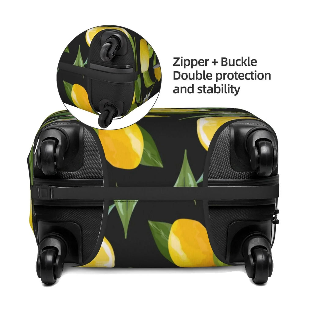 Adobk Lemon Fruits Flowers Leaves Luggage Protector Suitcase shield, Stretch Suitcase shield, Washable Luggage Covers For Suitcase For Women And Men, Travel Accessories-Small