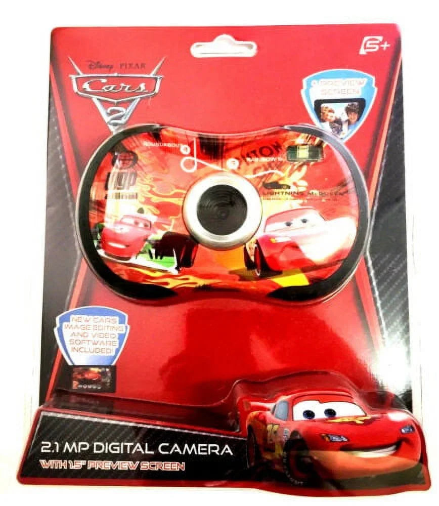 NEW Disney Pixar Cars 2 Digital 2.1MP Camera 1.5" LCD Preview Screen 81006