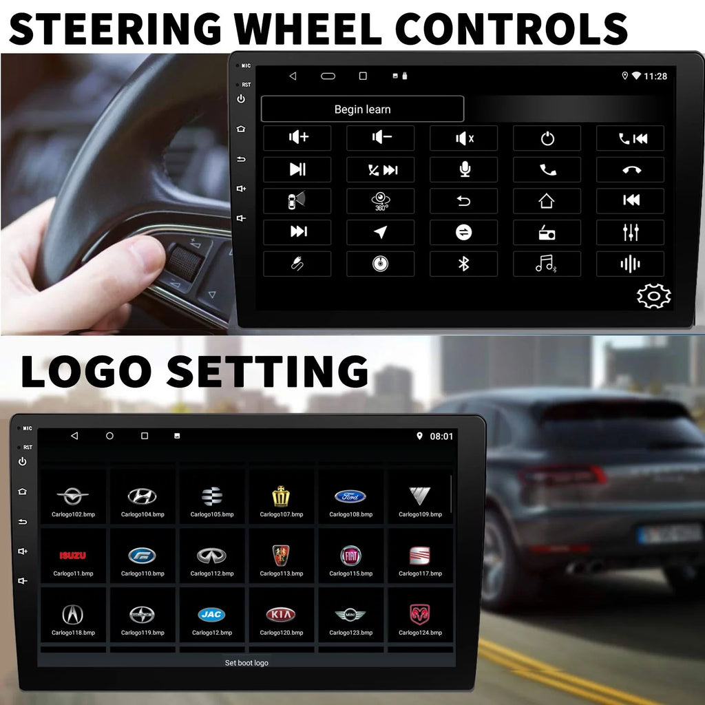 Binize Double Din Car Stereo appropriate with  CarPlay&Android Auto 9 Inch Android 10 Touchscreen Car Radio with Backup camera, Bluetooth,SW control, GPS Navigation