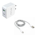 36W Quick Home Charger w MicroUSB 10ft USB Cable E7Y for Coolpad Illumina, Defiant, REVVL Plus - Doro PhoneEasy 626, Doro 824 SmartEasy - HTC One M9 A9, Desire EYE 626s 626 612 610 555 530 526
