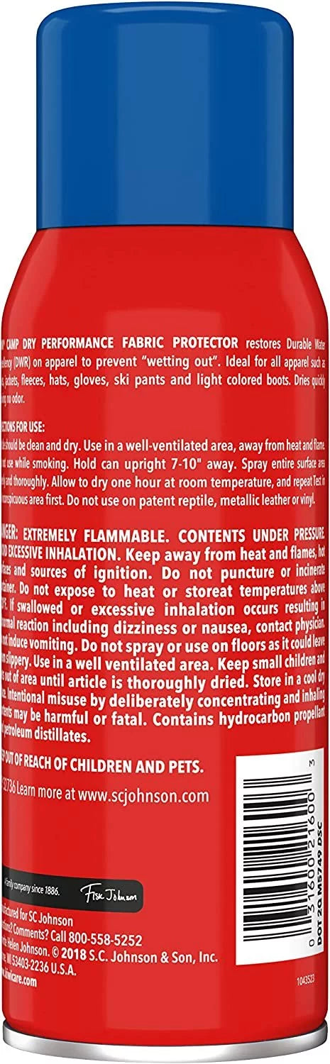 Kiwi Camp Dry liquid Repellent Performance Fabric Protector, 10.5 oz 3 Pack