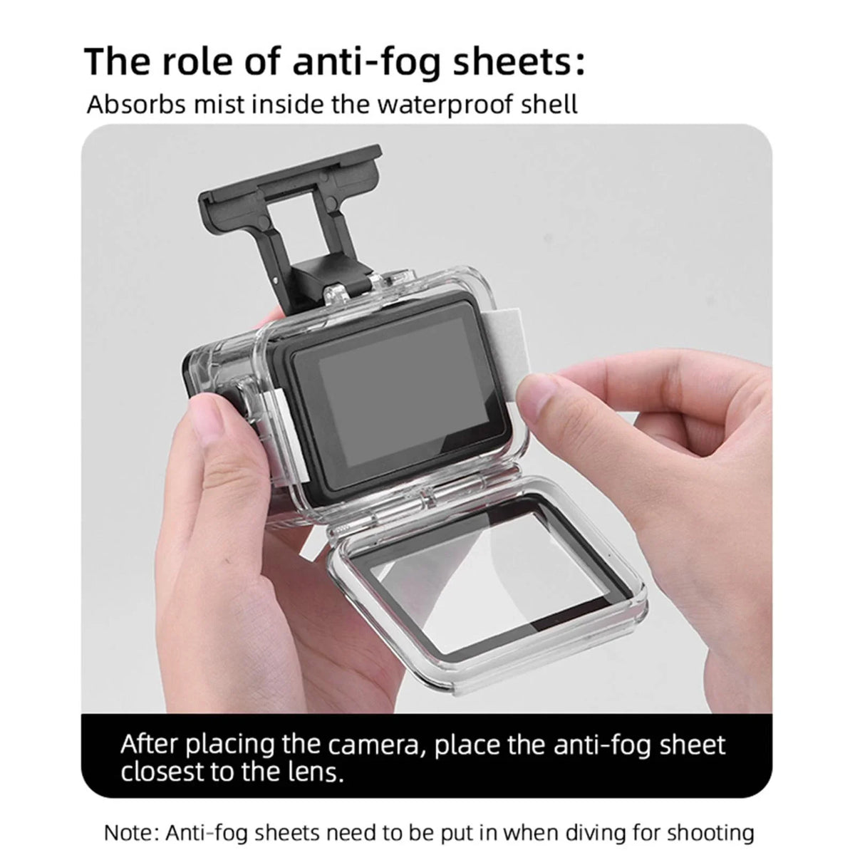 PC Stainless Steel Transparent Case Waterproof Diving Camera Case for DJI Action 3 4