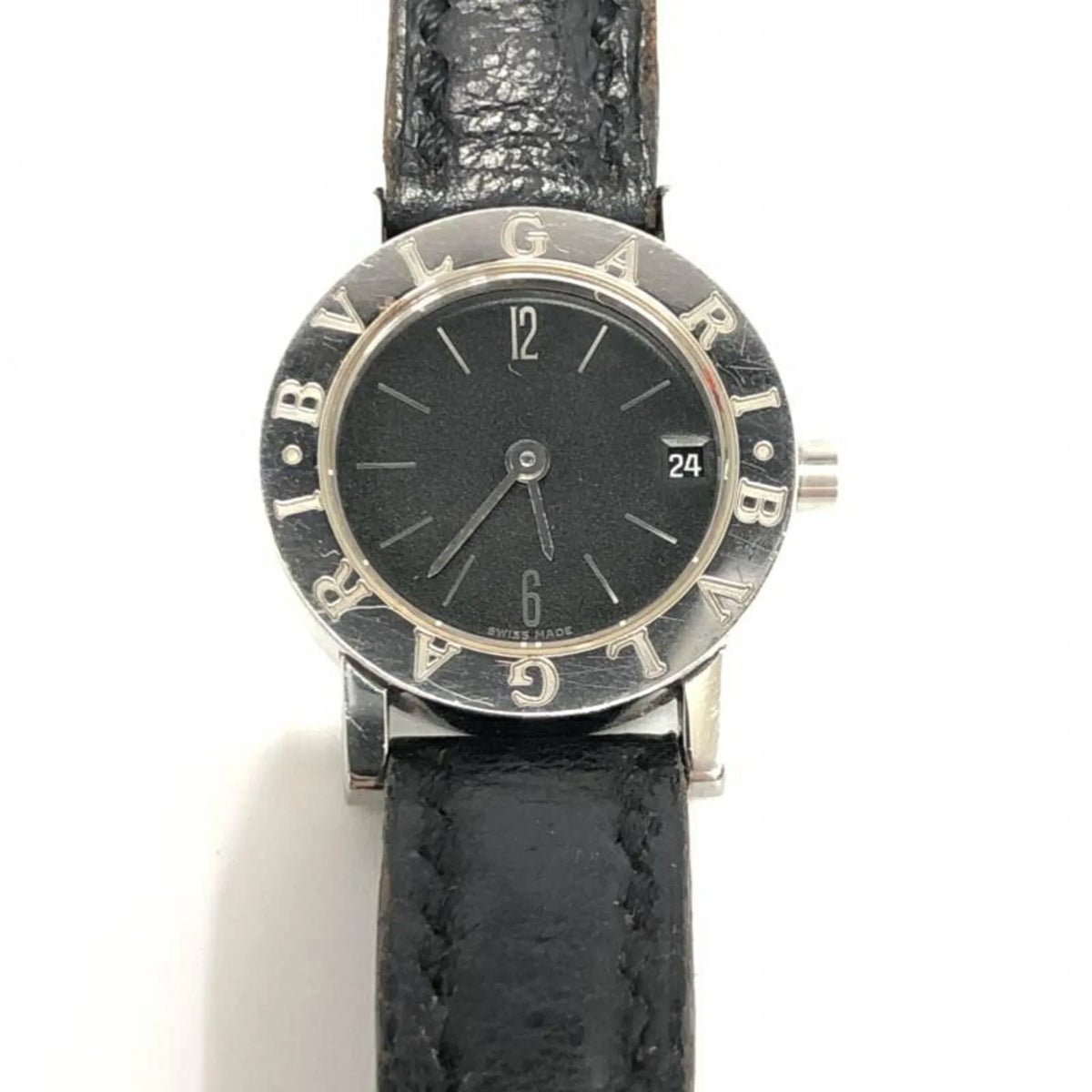 Pre-Owned BVLGARI BB23SLD quartz watch black (Good)
