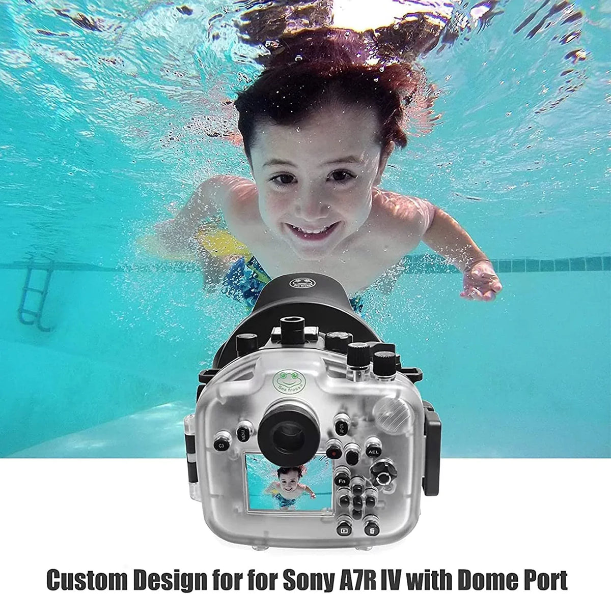 Seafrogs [40M/130FT] Underwater Housing Waterproof Case w/ 6 Inch Dome Port Kit for  A7R IV A7R4 ILCE-7R IV suitable with  FE 16-35mm F/4 28-70mm F3.5-5.6, 12-24mm F4 G Lens-Black