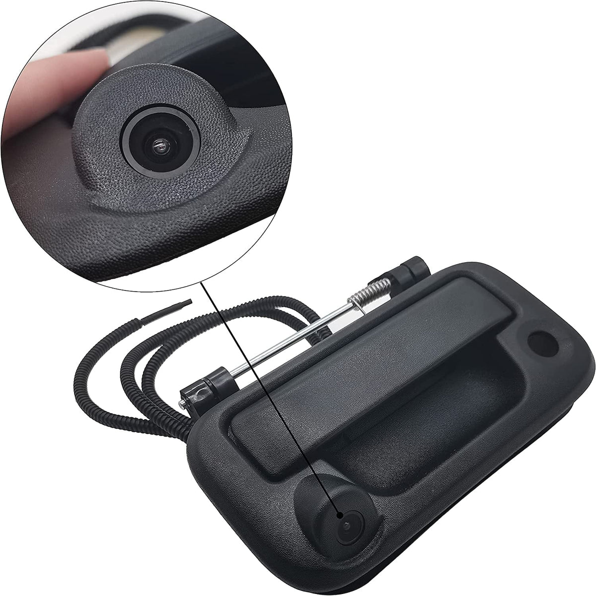 Tailgate Handle with Camera, OE: #8L3Z-9943400-AC, appropriate with  F150, F250, F350, F450, F550 (Black)
