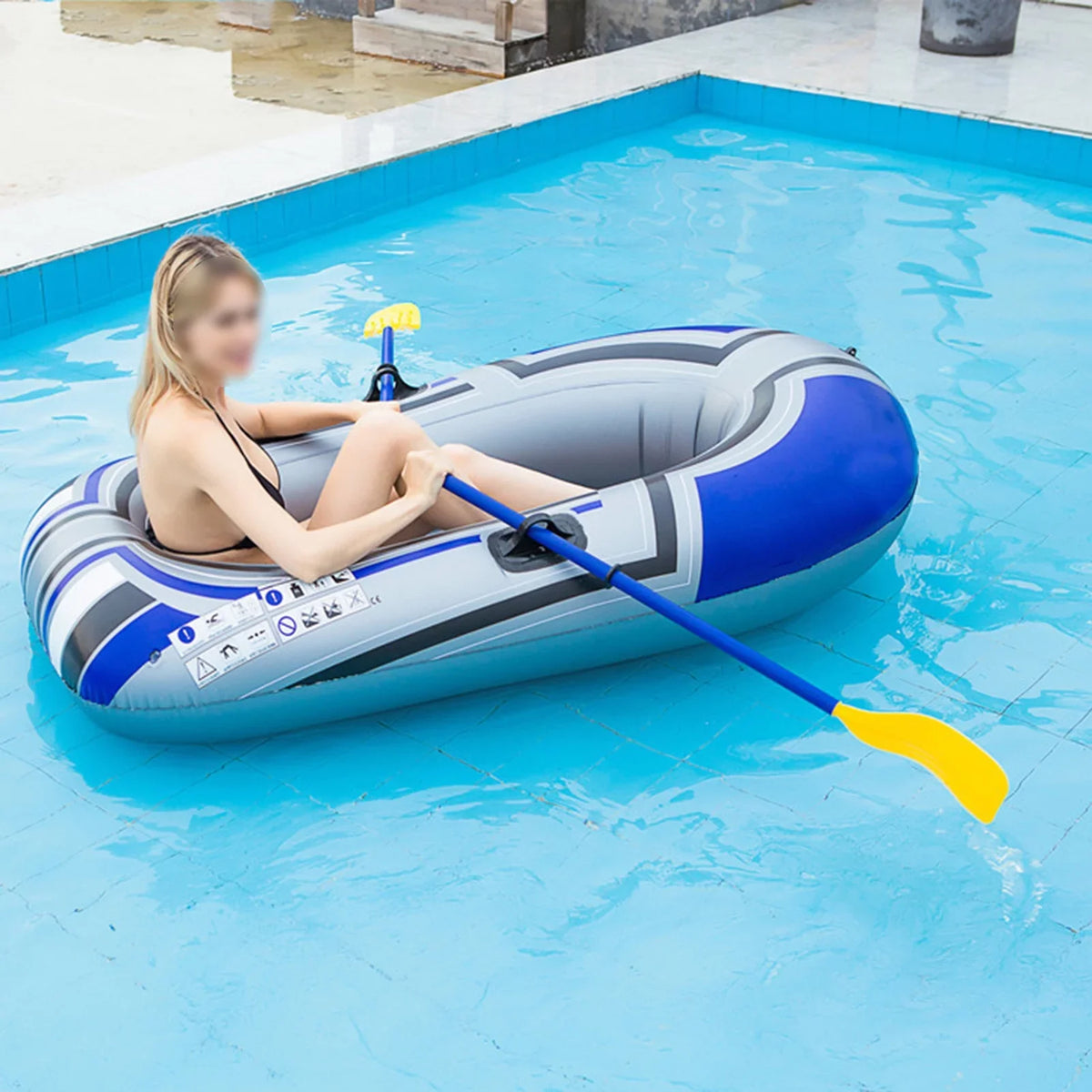 Inflatable vessel Series,thick Inflatable Kayak, Fishing ship Kayak,Single Person moisture Play Outdoor Leisure Travel Fishing craft 150cm(oars not included)