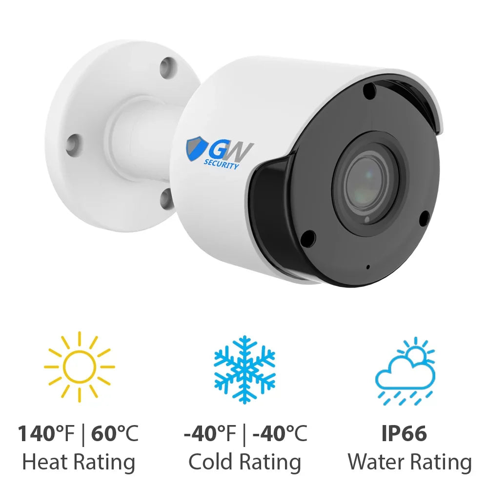 GW Security 8MP Security Camera System Outdoor with AI Face/Human/Vehicle Detection, 8 Channel 4K DVR and 8 x 3840TVL 8MP Microphone Home CCTV Cameras, Smart AI Alert & Playback, 2TB Hard Drive