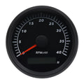 Geloo Marine Tachometer Hour Meter Waterproof Tachometer Gauge 0-4000RPM 85mm for Car craft Truck RV