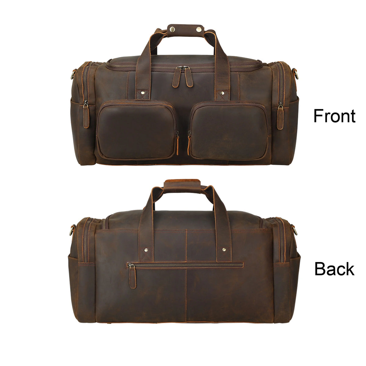 Full Grain Leather Duffle Bag, Travel Bag, Shoulder Bag