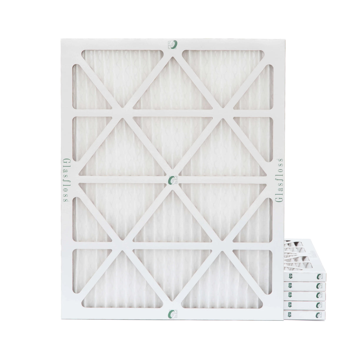 Actual Size: 15-1/2 x 19-1/2 x 7/8. 6 Pack of 16x20x1 MERV 13 Pleated Air Filters by Glasfloss
