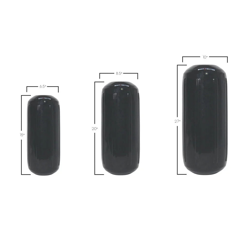 Extreme Max 3006.7300 BoatTector HTM Inflatable Fender - 6.5" x 15", Black