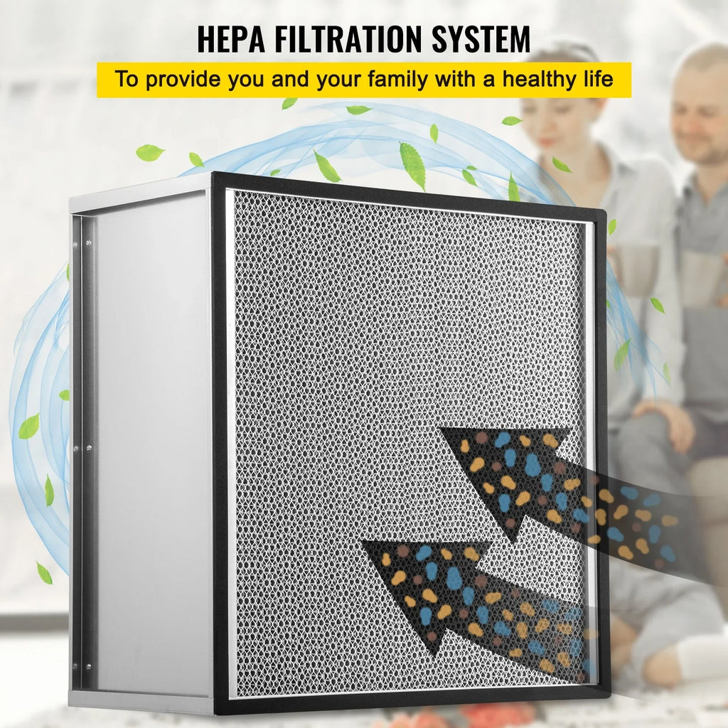Bentism Filter Replacement, 24''x24''x11.5'' AC Filter, True HEPA Pleated Air Filter, Air Filter Replacement with Durable Galvanized Frame, 99.97% Standard Filter suitable