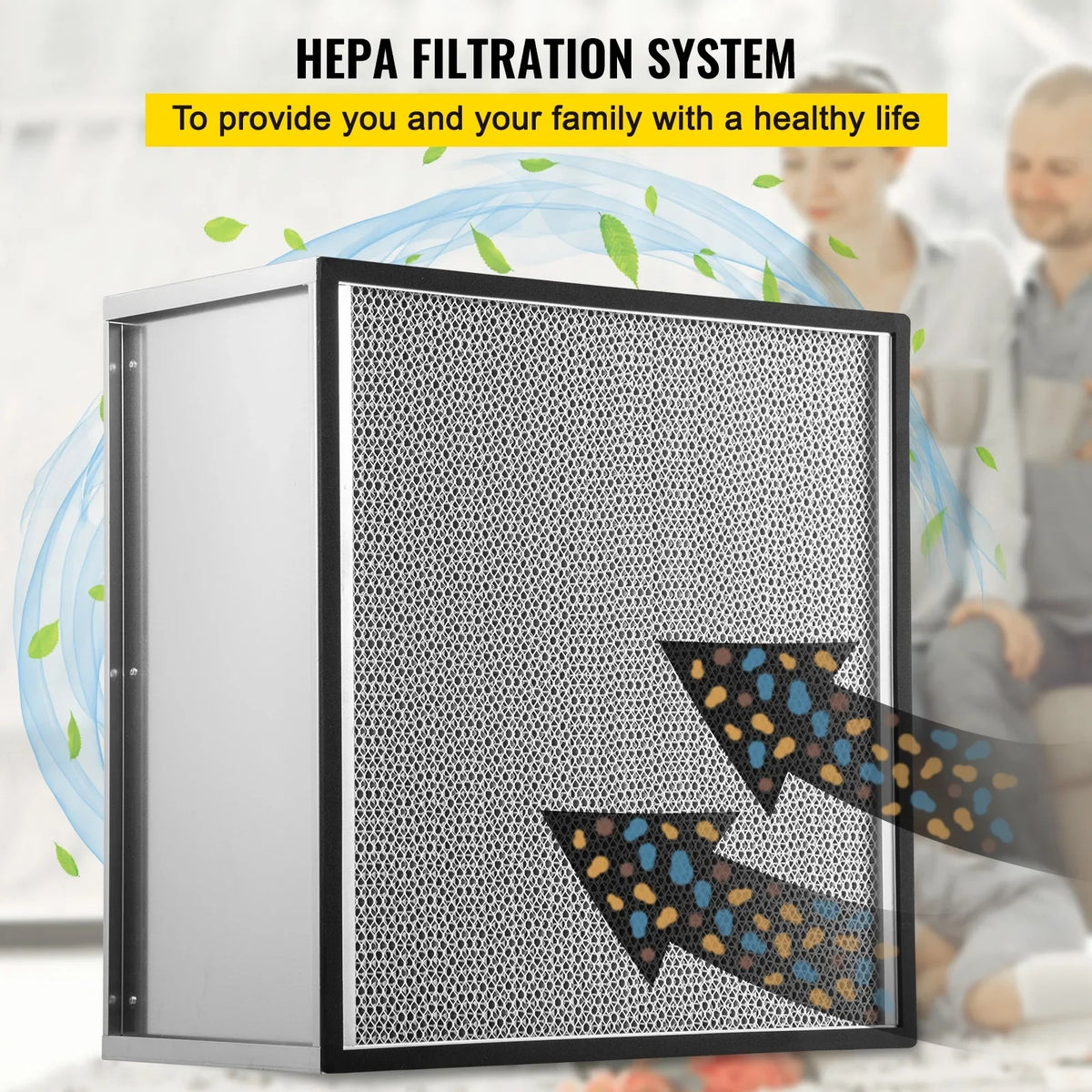 Bentism Filter Replacement, 24''x24''x11.5'' AC Filter, True HEPA Pleated Air Filter, Air Filter Replacement with Durable Galvanized Frame, 99.97% Standard Filter suitable