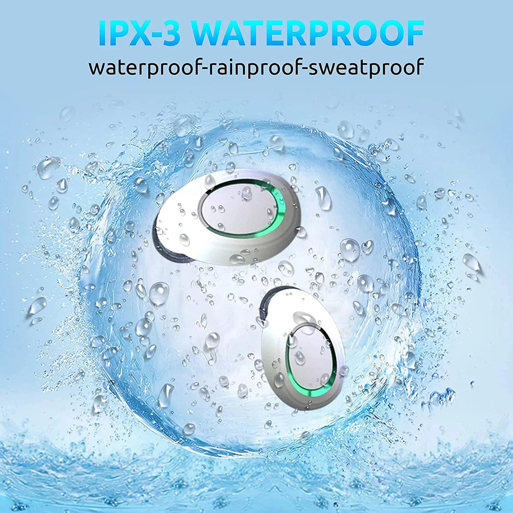 Wireless V5.1 PRO Earbuds suitable with  Galaxy Note 10/Plus/Lite/+/5G/Note10 IPX3 BlueTooth Touch Waterproof / Sweatproof / Noise Reduction with Mic (White)