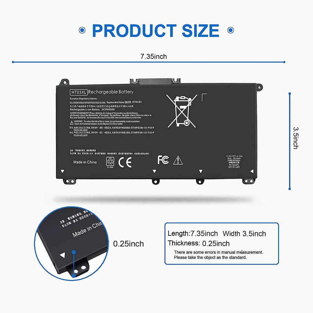 41.7Wh HT03XL L11119-855 Laptop y for  Pavilion 14-CE 14-CK 14-DQ 15-CS 240 245 G7 14-CK0001LA 14-CK0061ST