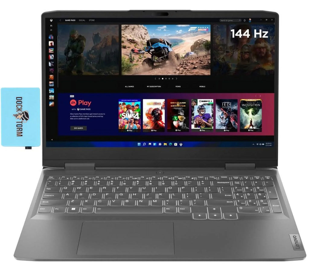 LOQ Gaming Laptop 15.6" 144 Hz FHD Display (8-Core  i5-13420H 2.10GHz, GeForce RTX 3050 6GB, 8GB DDR5 5200MHz RAM, 1TB SSD, Backlit KYB, WiFi 6, WiFi, Win 11 Home) w/Dockztorm Hub