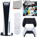 Playstation 5 Disc Version ( PS5 Disc) with Midnight Black Extra Controller, Media Remote, MLB The Show 21, Accessory Starter Kit and Microfiber Cleaning Cloth Bundle