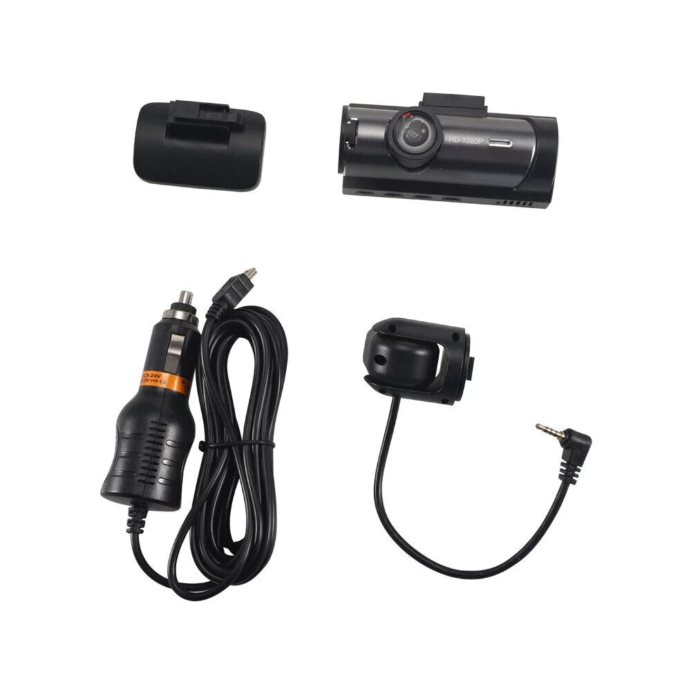 Jahyshow Car DVR Dash Cam Video Recorder G-Sensor Dual Lens Front 1080P w/ Inside Camera